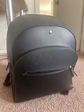 Mochila Montblanc Sartorial couro preto média 3 compartimentos 130275 comprar usado  Enviando para Brazil