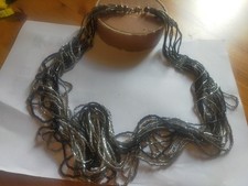 Collana fili argentati usato  Torino