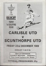 Carlisle united scunthorpe for sale  CARLISLE