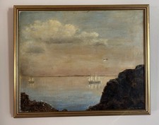 Antique seascape oil for sale  New Egypt