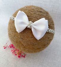 White christening headband for sale  HARLOW