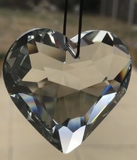 Crystal heart shape for sale  PERSHORE