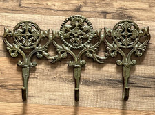 Antigo Antigo Gótico Vitoriano Ferro Fundido Verde Desgastado 3 Ganchos Suporte de Parede, usado comprar usado Antigo Antigo Gótico Vitoriano Ferro Fundido Verde Desgastado 3 Ganchos Suporte de Parede, usado comprar usado  Enviando para Brazil