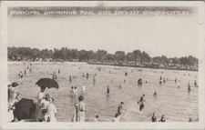 Cartão postal foto RPPC piscina municipal Garden City Kansas Conard comprar usado  Enviando para Brazil