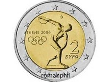 Euro commemorativi grecia usato  Roma