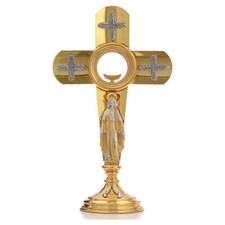 Ostensorio ottone croce usato  Italia