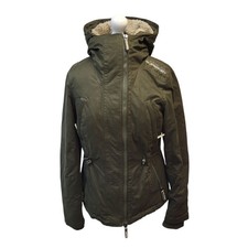 Jaqueta com capuz Superdry Wind Parka verde forrada de lã Reino Unido feminina tamanho M FF92 comprar usado  Enviando para Brazil