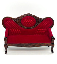 Red velvet settee for sale  Eden Prairie