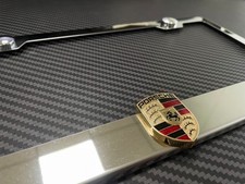 Placa de licença 3D Carrera Cayenne 911 Panamera aço inoxidável quadro sem ferrugem comprar usado  Enviando para Brazil
