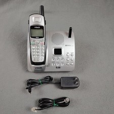 Telefone Vtech ia5854 5.8 Ghz sem fio prata/preto com sistema de atendimento usado comprar usado  Enviando para Brazil