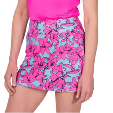 Skort de golfe JoFit 15” Mina cintura alta rosa estampa de orquídea selvagem tamanho pequeno comprar usado  Enviando para Brazil