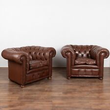 Pair brown leather for sale  Round Top