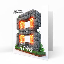 Personalised 8th minecraft for sale  DONCASTER
