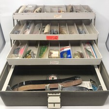 Antigo Plano 7300 3 Bandejas Caixa de Equipamento com Iscas e Vários Equipamentos de Pesca  comprar usado  Enviando para Brazil