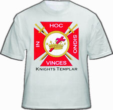 Camiseta White Knights of Templar para maçons - Logotipo Cruz Vermelha em Hoc Signo comprar usado  Enviando para Brazil
