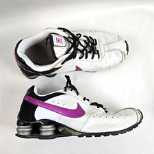 Tênis de corrida Nike Shox Classic Ii feminino 9.5 branco roxo preto couro, usado comprar usado  Enviando para Brazil
