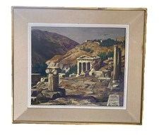 Huile panneau ruines d'occasion  Rœschwoog
