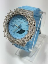 Relógio VVS Moissanite G Shock original pulseira de borracha azul comprar usado Relógio VVS Moissanite G Shock original pulseira de borracha azul comprar usado  Enviando para Brazil