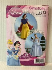 Fantasia Simplicity 2813 Branca de Neve Cinderela Padrão Misses Tamanho 6-12 corte 2 peças comprar usado  Enviando para Brazil