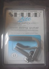 Shubb L1 Lite Capo para guitarras de cordas de aço, acabamento prata novo na caixa frete grátis comprar usado  Enviando para Brazil