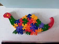 Wooden dinosaur learning for sale  IPSWICH