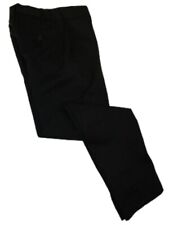 Usado, Calça LANDS END preta frente lisa uniforme escolar meninos 10 costura interna fina 25" GC comprar usado  Enviando para Brazil