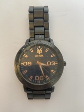 Relógio de pulso masculino Zoo York mostrador preto e pulseira grandes números NÃO TESTADO comprar usado  Enviando para Brazil