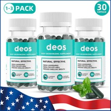 3 PACOTES DE SUPLEMENTO DESODORANTE INTERNO DEOS PARA CONTROLE DE ODOR DE CORPO INTEIRO, 30 cápsulas comprar usado  Enviando para Brazil