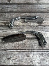 Espelho retrovisor oval retrô cromado para motocicleta Cafe Racer personalizado esquerda e direita comprar usado  Enviando para Brazil