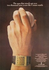 Bob Feller para relógio de pulso Corum anúncio 1969 NY, usado comprar usado  Enviando para Brazil