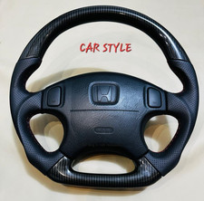 VOLANTE HONDA CIVIC EK 1996-2000, FIBRA DE CARBONO PREMIUM E COURO ORIGINAL, usado comprar usado  Enviando para Brazil