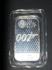Barra de prata fina pura 007 Diamonds Are Forever, uma onça 999,9 comprar usado  Enviando para Brazil