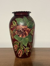 red vases hand painted for sale  Lowell