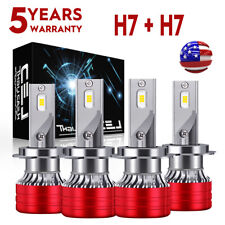 4x lâmpadas de farol de LED H7 10000K feixe alto baixo 3300000LM branco super brilhante T02 comprar usado  Enviando para Brazil