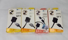 4 cables de base de carga USB Juicetek cargador de 3 pies y 1 micro cable tipo C segunda mano  Embacar hacia Mexico