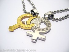 Partnerkette edelstahl zirkoni gebraucht kaufen  Schorndorf