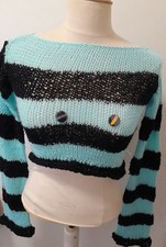 Turquoise blue cropped for sale  LONDON