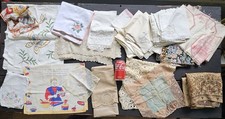 Grande Lote Antigo Guardanapo Corredor de Roupa Toalha de Mão Tecido Toalete Acabamento de Renda Lenço 36, usado comprar usado  Enviando para Brazil