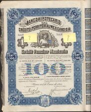 BANCO HIPOTECARIO de CREDIT TERRITORIAL MEXICANO 1914 = "QUEEN ELIZABETH" comprar usado  Enviando para Brazil