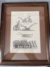 1891 enciclopédia de implementos agrícolas Página Emoldurada comprar usado  Enviando para Brazil