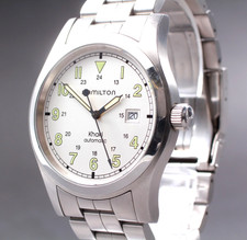[N Estado perfeito] Hamilton cáqui 041330 mostrador prata 42mm relógio automático masculino do Japão comprar usado  Enviando para Brazil