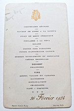 1924 menu mariage d'occasion  Paris XI