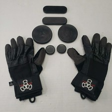 Luvas de patinação Triple Eight downhill longboard pretas grandes com discos P/M comprar usado  Enviando para Brazil