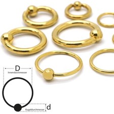 Piercingring klemmkugelring ca gebraucht kaufen  Dresden
