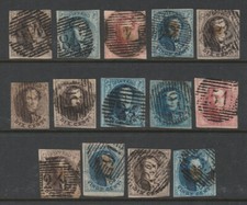 Usado, Cancelamento de cidade da Bélgica, em 1851 Medallion Imperfs, todos os cancelamentos de cidade diferentes, falhas comprar usado  Enviando para Brazil