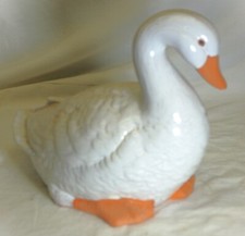 White ceramic goose for sale  Birch Tree