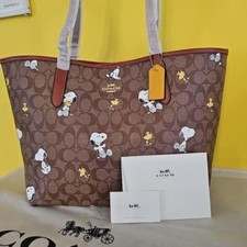 Coach peanuts snoopy usato  Spedire a Italy