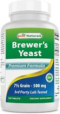 Levedura Best Naturals Brewers 7-1/2 grãos 500 mg 240 comprimidos  comprar usado  Enviando para Brazil