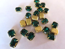 36 strass octógono Swarovski 10x8mm esmeralda. Configurações de latão., usado comprar usado  Enviando para Brazil