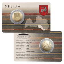 Używany, Nowy!!! Łotwa , Latvia Coincard 2 euro Moneta okolicznościowa 2025 "SĒLIJA" Przedsprzedaż ! na sprzedaż  Wysyłka do Poland
